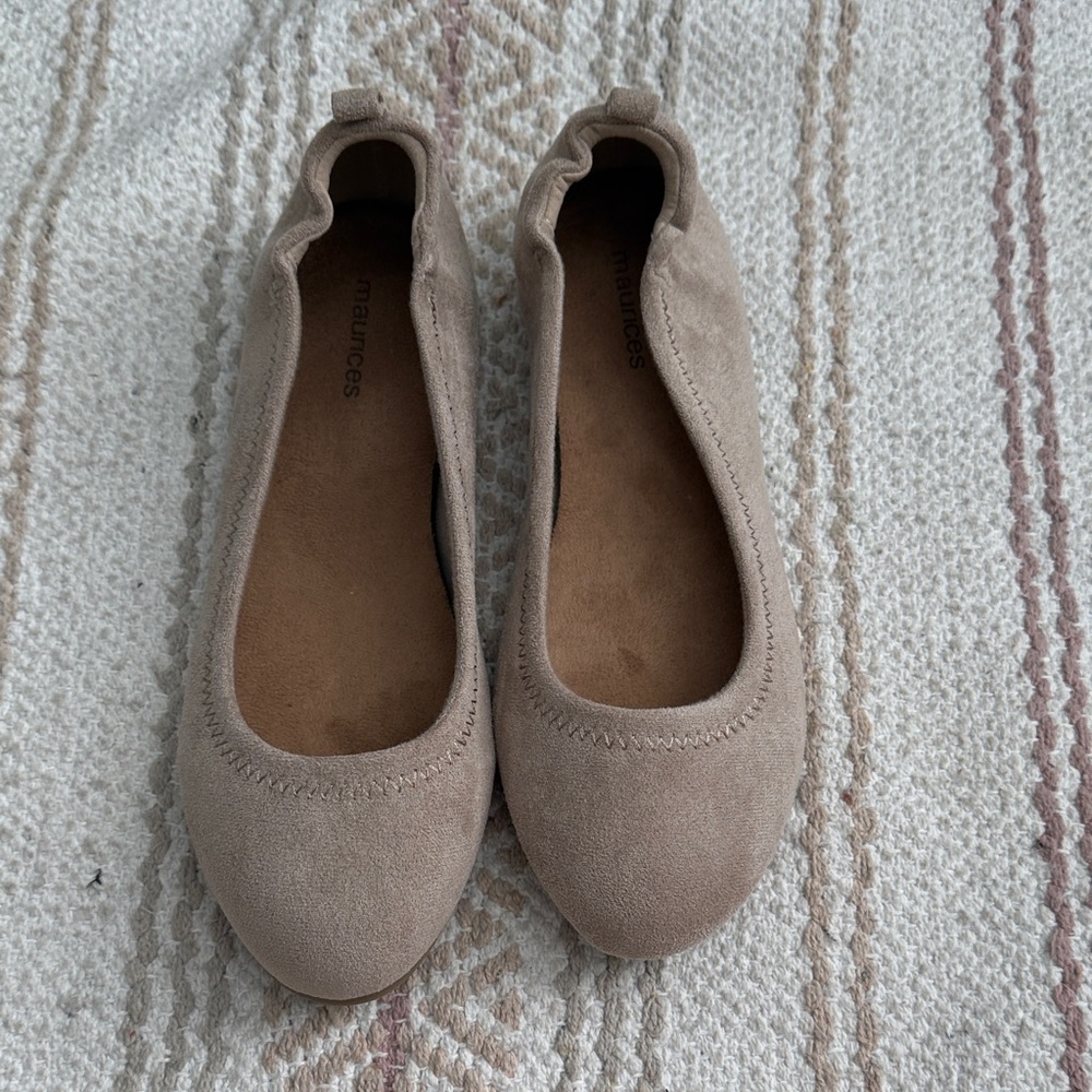 Maurices Women's Beige Suede Flats
